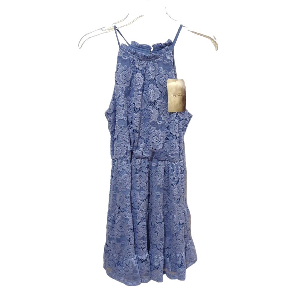 Lily Rose Lace Overlay Dress, NWT, XS